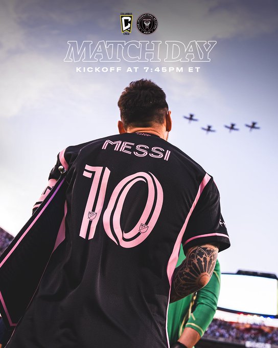 【一图流】迈阿密国际发布战哥伦布机员赛前海报：梅西成主角